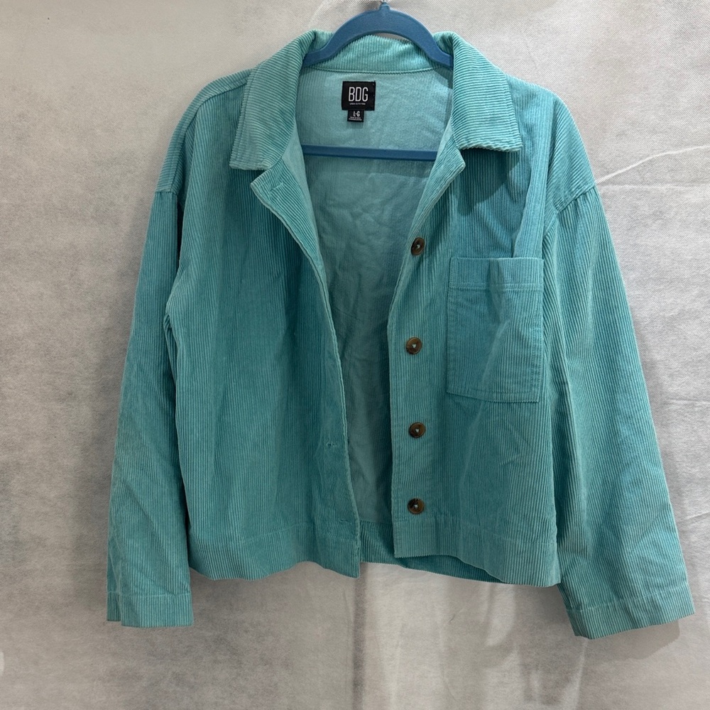 BDG Teal Corduroy Utility Jacket